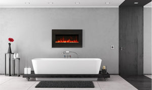 Amantii Panorama Extra Slim Smart Built In  Modern  Indoor/Outdoor Electric Fireplace 4 Sizes BI-XtraSlim
