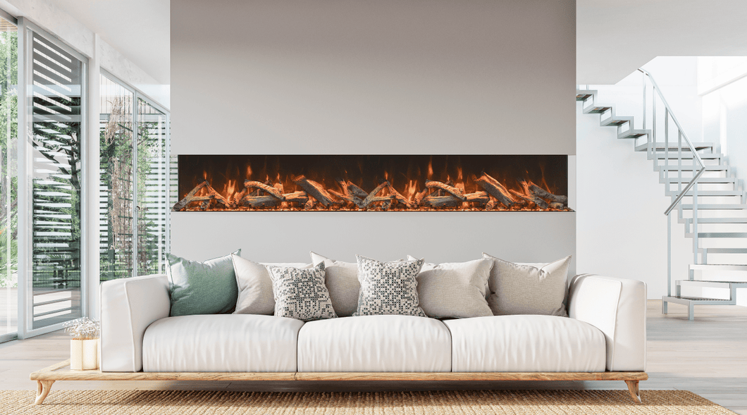 Amantii Tru View Bespoke Electric fireplace 2x45 inch combined