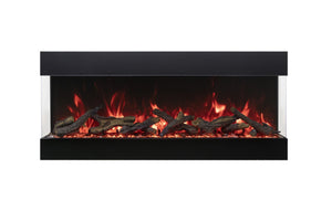 Amantii Tru-View Bespoke Smart WiFi Enabled, Bluetooth Capable 3 Sided Fireplace Indoor/Outdoor Electric Fireplace 5 Sizes TRV-BESPOKE
