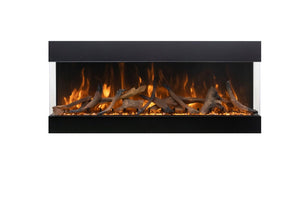 Amantii Tru-View Bespoke Smart WiFi Enabled, Bluetooth Capable 3 Sided Fireplace Indoor/Outdoor Electric Fireplace 5 Sizes TRV-BESPOKE