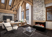 Load image into Gallery viewer, Amantii Tru View electric fireplace shown in a cozy, rustic living room