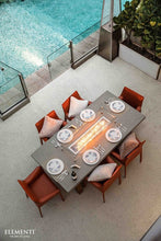 Load image into Gallery viewer, Elementi Sonoma Gas Fire Dining Table- Modern Farmhouse/Industrial Style OFG201