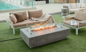 Elementi Hampton Gas Concrete Fire Table- Grey- Contemporary OFG139