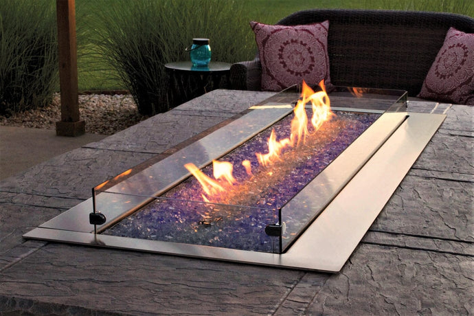 Empire Carol Rose Coastal Collection Outdoor Linear- Gas Fire Pit 60