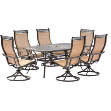 Load image into Gallery viewer, Hanover - Manor 7-Piece Outdoor Dining Set w/Six Swivel Rockers &amp; Large Cast-Top Dining Table  -MANDN7PCSW-6