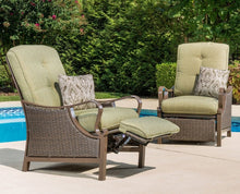 Load image into Gallery viewer, Hanover -Ventura Luxury Outdoor Recliner with Pillow, All-weather, Resin Weave VENTURAREC