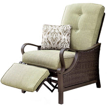 Load image into Gallery viewer, Hanover -Ventura Luxury Outdoor Recliner with Pillow, All-weather, Resin Weave VENTURAREC