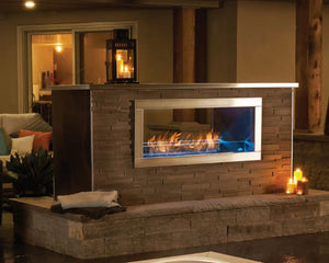 Napoleon Galaxy Outdoor See-Through 48 Inch Contemporary Gas Fireplace w/ LED Lights   GSS48STE