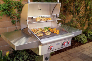 American Outdoor Grill (AOG) T-Series 24-Inch 2-Burner Natural Gas Grill On Pedestal With Rotisserie - 24NPT