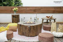 Load image into Gallery viewer, elementi manchester rustic tree stump with wind guard fire pit
