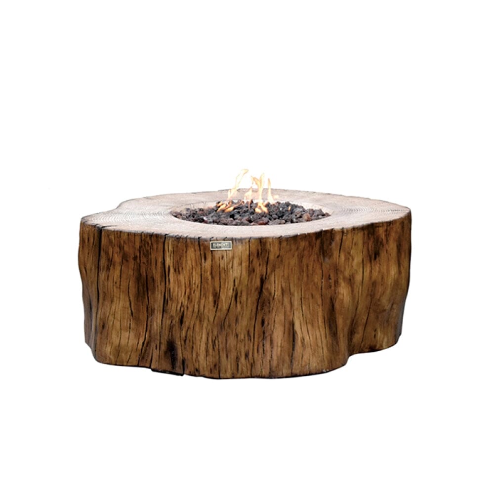 Elementi rustic manchester tree stump fire pit  with a white background
