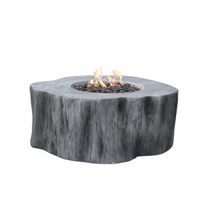 Elementi rustic manchester tree stump fire pit  with white background