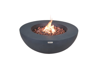 Elementi Lunar Bowl Concrete Gas Fire Table/Bowl- Grey- Contemporary OFG101