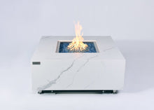 Load image into Gallery viewer, Elementi Plus Bianco White Marble/Porcelain Fire Table-Contemporary OFP103BW