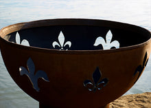 Load image into Gallery viewer, Fire Pit Art - Gas and Wood Fire Pit- Fleur de Lis