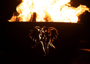 Fire Pit Art - Gas and Wood Fire Pit- Africa's Big Five