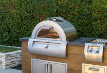 Load image into Gallery viewer, Fire Magic Echelon Pizza Oven shown in a built in setting kitchen island