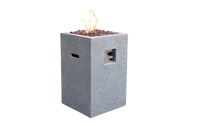Modeno by Elementi -Boyle Gas Concrete Fire Pit-Grey Tall OFG603
