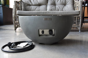 Modeno by Elementi - Nantucket Round Concrete Fire Bowl-Grey Modern OFG116