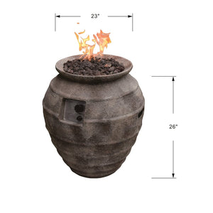 Modeno by Elementi  -Pompeii Gas Concrete Fire Pit- Tall OFG609