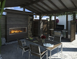 Majestic Lanai Contemporary Linear Gas Outdoor Fireplace 60 Inch ODLANAIG-60