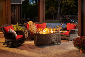 Outdoor GreatRoom Company Balsam Montego Linear Gas Fire Pit Table MG-1242-BLSM-K