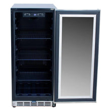 Load image into Gallery viewer, Summerset Grills-Stainless Steel 15&quot; Outdoor Rated Fridge with Glass Door SSRFR-15G