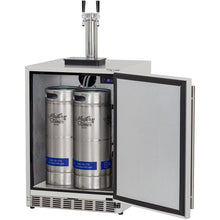 Load image into Gallery viewer, Summerset Grills-Stainless Steel 25-Inch Outdoor Rated Dual Tap Beer Dispenser/Kegerator-SSRFR-24DK2