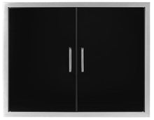 Load image into Gallery viewer, Wildfire Ranch Black Stainless Steel Double Doors 30&quot; x 24&quot;	WF-DDR3024-BSS