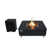 Load image into Gallery viewer, Elementi Plus Annecy Black Marble/Porcelain Fire Table-Contemporary OFP101BB
