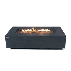 elementi plus cape town fire pit table with flame and white background