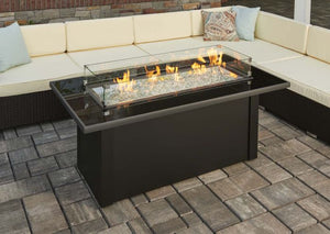 The Outdoor GreatRoom Company- Monte Carlo Fire Table-MCR-1242-BLK-K