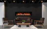 Amantii Symetry Smart Modern Style Electric Fireplace -Vent Free Indoor/Outdoor Fireplace 7 Sizes SYM-SMART