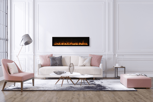 Amantii Xtra Slim Electric Fireplace on a white wall