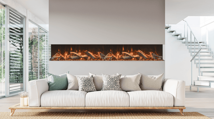 Amantii Tru View Bespoke Electric fireplace 2x45 inch combined