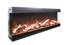 Load image into Gallery viewer, Amantii Tru-View Bespoke Smart WiFi Enabled, Bluetooth Capable 3 Sided Fireplace Indoor/Outdoor Electric Fireplace 5 Sizes TRV-BESPOKE