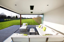 Load image into Gallery viewer, Bromic platinum heater black shown recessed in a covered patio