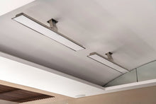 Load image into Gallery viewer, Bromic platinum patio heaters shown on a patio ceiling- not recessed