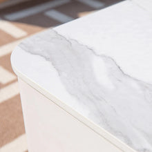 Load image into Gallery viewer, Elementi Plus Copenhagen White Marble/Porcelain Fire Table-Contemporary OFP101BB