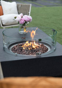 Elementi Metropolis Gas Concrete Fire Table- Grey- Contemporary OFG104