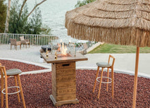 Load image into Gallery viewer, Elementi Rova Concrete Gas Bar Fire Table-Pub Height OFG224