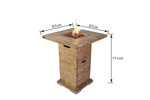 Elementi Rova Concrete Gas Bar Fire Table-Pub Height OFG224