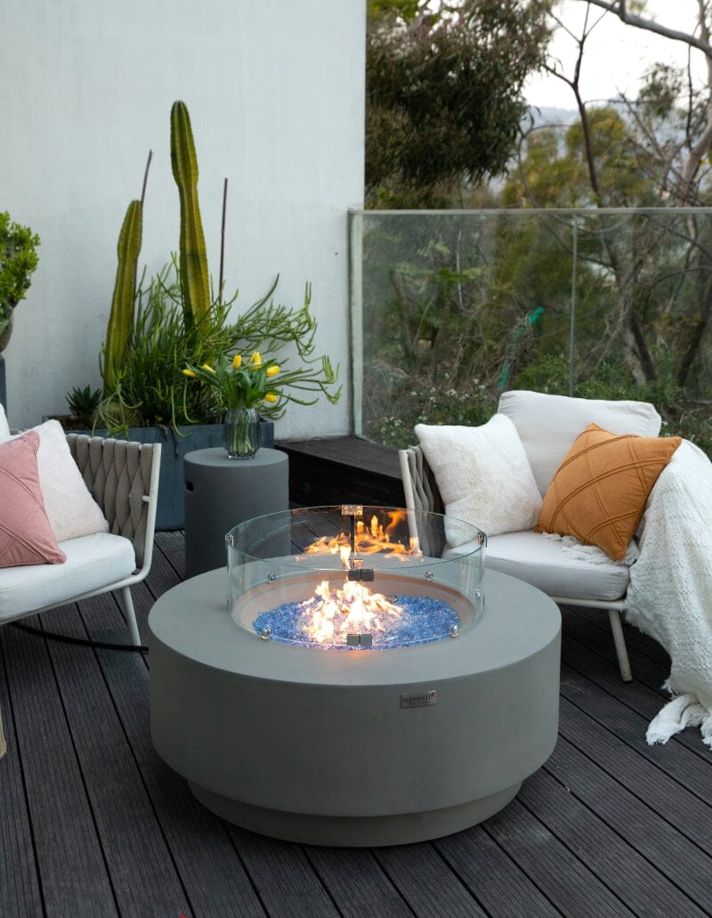 Elementi Plus Colosseo Round Fire Table-Contemporary OFG414LG