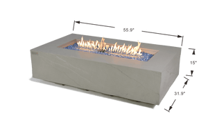 Elementi Plus Meteora Sandstone Fire Table-Contemporary OFG410SG