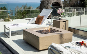 Elementi Plus Uluru Sandstone Square Fire Table-Contemporary OFG411SY