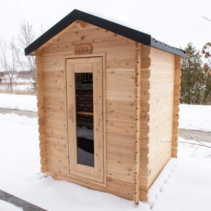 Dundalk Leisurecraft Canadian Timber Granby Outdoor 2-3 Person Cabin Sauna CTC66W