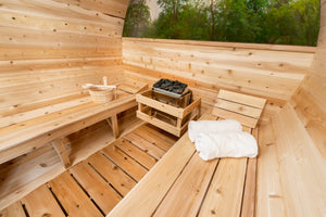 Dundalk Leisurecraft Canadian Timber Serenity MP Outdoor Barrel Sauna 4 Person CTC2245MP