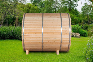 Dundalk Leisurecraft Canadian Timber Serenity MP Outdoor Barrel Sauna 4 Person CTC2245MP