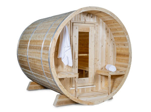Dundalk Leisurecraft Canadian Timber Serenity Outdoor Barrel Sauna 2-4 Person CTC2245W