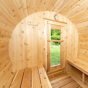 Dundalk Leisurecraft Canadian Timber Harmony Outdoor Barrel 2-4 Person Sauna CTC22W